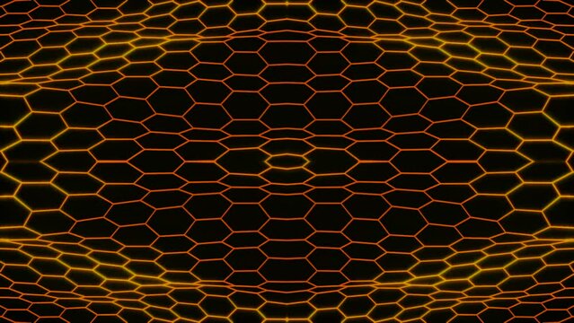 Abstract geometric art, dynamic fractal futuristic background, modern tunnel with trendy shapes.