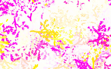 Light Multicolor vector abstract pattern with leaves, branches.