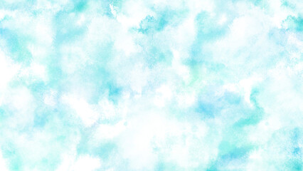 水彩　背景　青