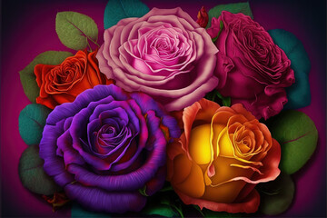 Fototapeta na wymiar Beautiful Valentines Roses for your special one!