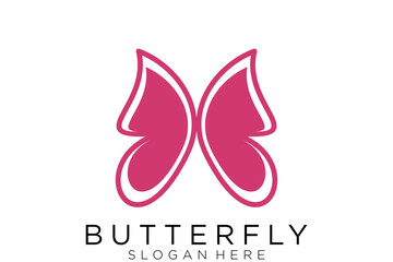butterfly. Logo, icon, sign, emblem, template
