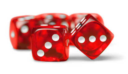 Set dice cubes composition with points