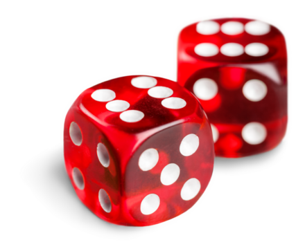 Set dice cubes composition with points