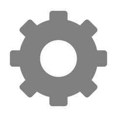 gear icon on white background