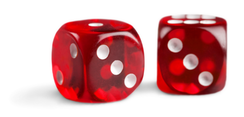 Set dice cubes composition with points