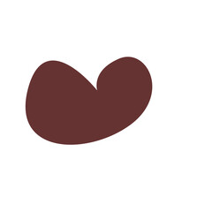 aesthetic brown blob shape