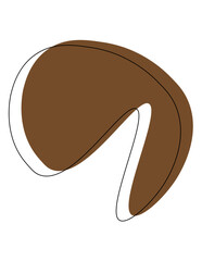 aesthetic brown blob shape