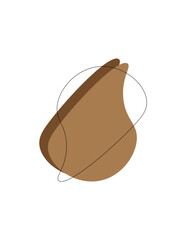 aesthetic brown blob shape