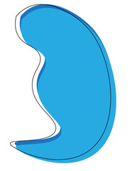 aesthetic blue blob shape