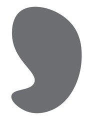 aesthetic grey blob shape