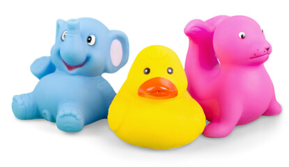 Multi colored cute toys for a baby