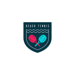 Logo template for beach tennis.	
