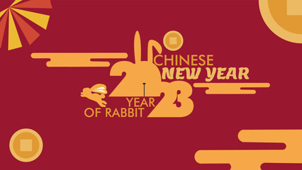 happy chinese new year design year of rabbit