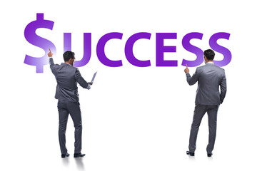 Business success concept with businessman