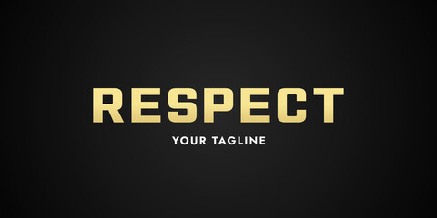 respect logo letter or respect letter logo elegant vector on black background. Best respect logo with elegant design in gold color. Suitable for a company logo. The best respect logo for your business