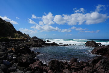 fine seascape with clouds