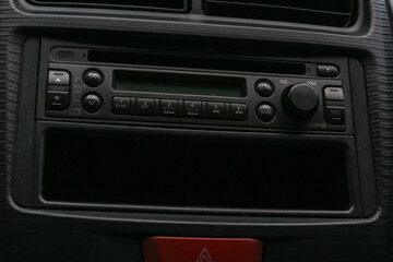 radio player. music player in car dashboard