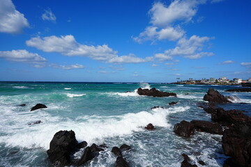 fine seascape with clouds