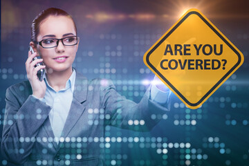 Comprehensive insurance concept with question