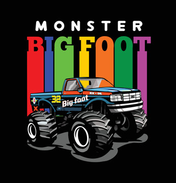 Big monster pictures vector illustration for your Tee shirt or your idea