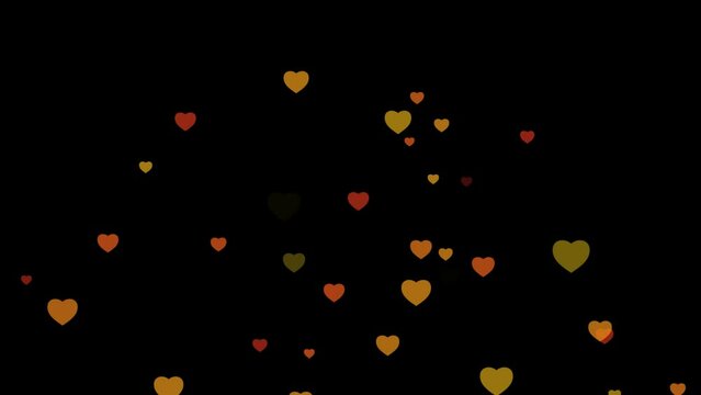 Valentine's day love emoji effects on transparent background easily usable on video clips