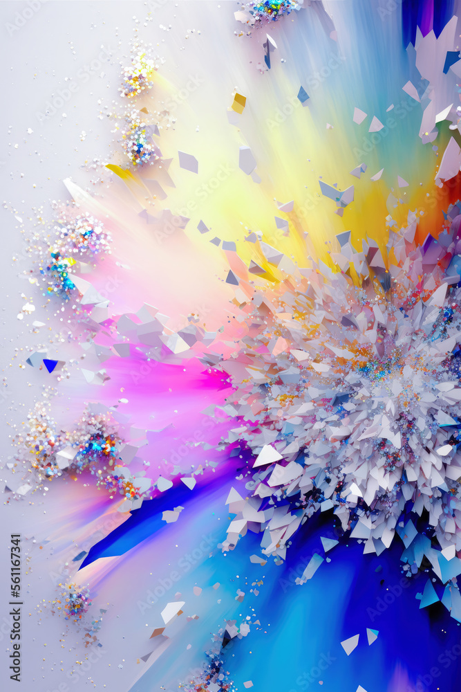 Wall mural abstract rainbow colors background. created with generative ai technology