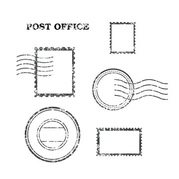 Old postal letter with postmark stamps