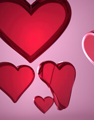 Red heart. Heart symbol love. Valentine's day. IA technology