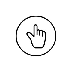 Hand,Touchscreen icon vector logo design illustration