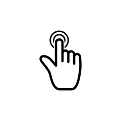 Fototapeta premium Touchscreen icon vector logo design template