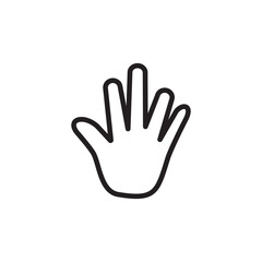 Obraz premium Hand,Touchscreen icon vector logo design illustration