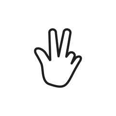 Obraz premium Hand,Touchscreen icon vector logo design illustration