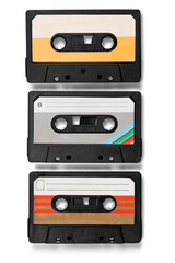 Old retro audio cassette tape 1980s