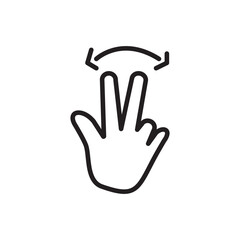 Fototapeta premium Touchscreen icon vector logo design template