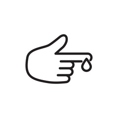 Diabetes icon vector logo design template