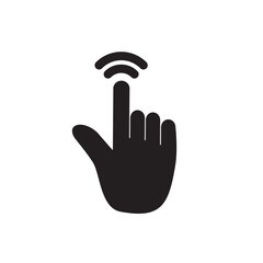 Touchscreen icon vector logo design template