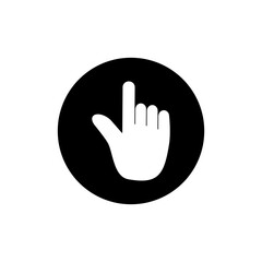 Obraz premium Hand,Touchscreen icon vector logo design illustration