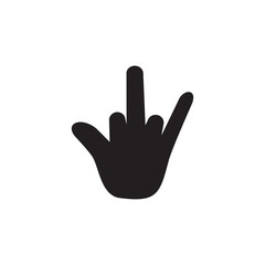 Finger icon vector logo design template