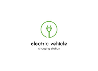 Electrical charging station vector icon