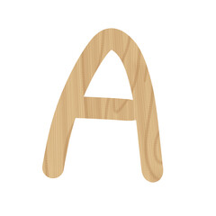Wood Texture Alphabet