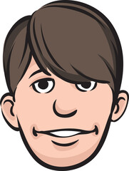 fringe face with speech bubble - PNG image with transparent background