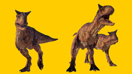 Carnotaurus dinosaur roaring