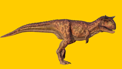 Carnotaurus dinosaur roaring