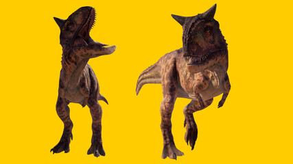 Carnotaurus dinosaur roaring