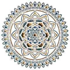 マンダラアート(立体的、ファンシー、幾何学模様)