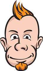 punk face with speech bubble - PNG image with transparent background