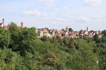 Fototapeta na wymiar Summer season of Rothenburg ob der Tauber, Germany