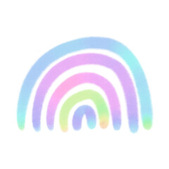Obraz premium Rainbow line Rainbow, signs and symbols, Hand drawn in doodle style.