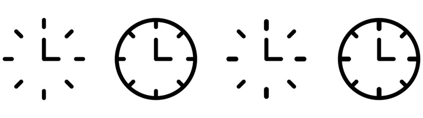 clock icon set. time clock icon collections simple symbol, vector illustration