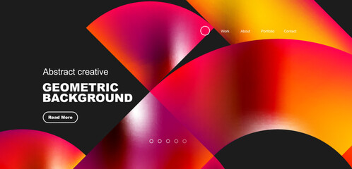 Abstract circles and round elements geometric background. Vector illustration for wallpaper, banner, background, leaflet, catalog, cover, flyer